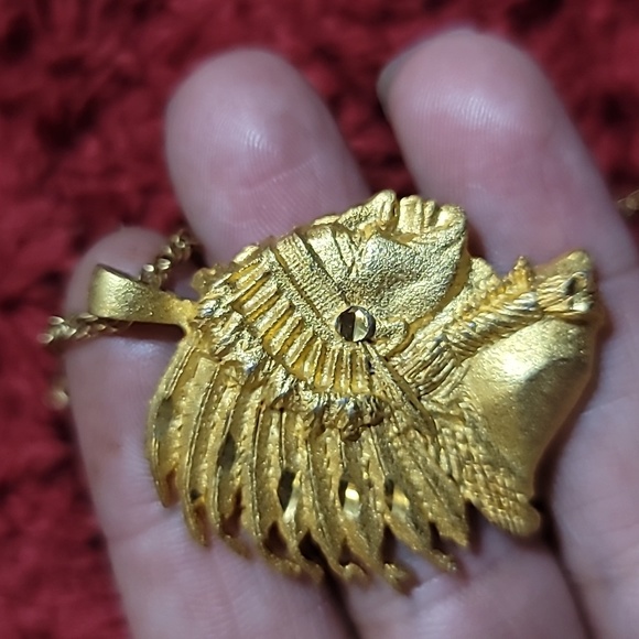 Gold Plated Native American Indian Pendant - Picture 2 of 4